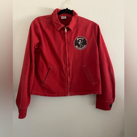 Vintage Social Distortion Jacket Women’s S/M Red Punk Rock - Picture 1 of 4